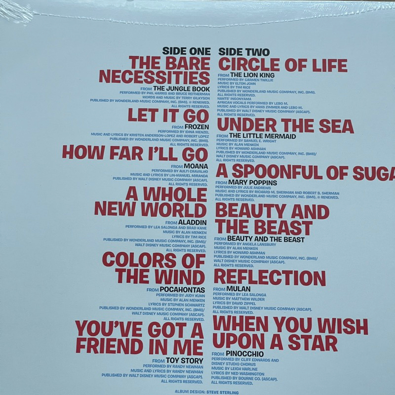 แผ่นเสียง Disney Ultimate Hits : รวมเพลงเพราะๆ Vinyl, LP, Compilation แผ่นเสียงมือหนึ่ง ซีล