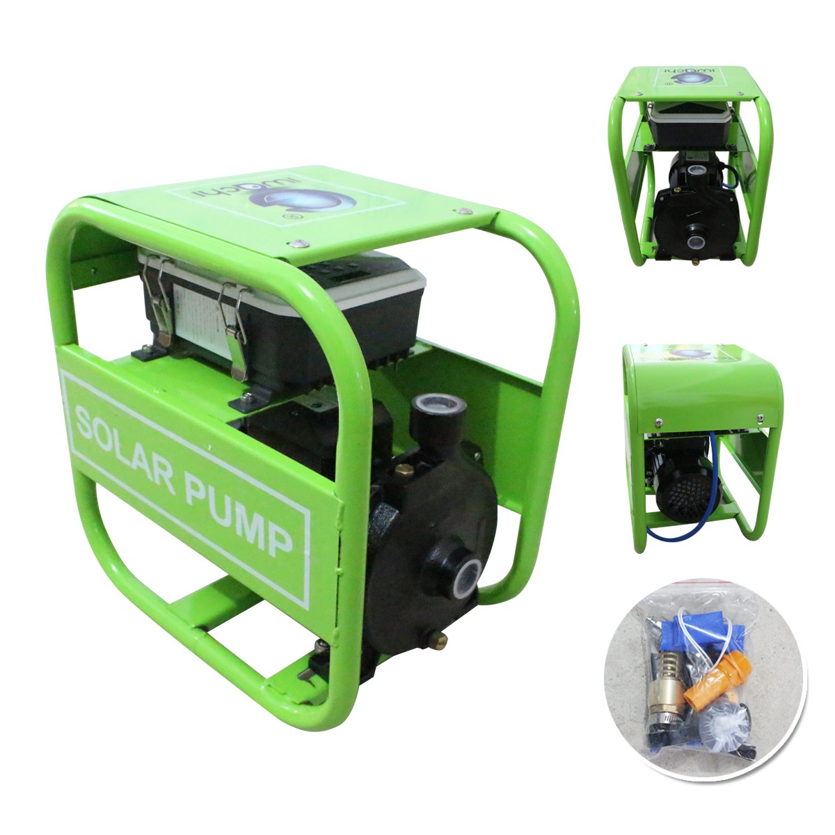 SOLAR PUMP ปั๊มน้ำหอยโข่งโซล่าเซลล์ 550W 750W 1500W ปั๊มน้ำ DC SOLAR ปั๊มแช่ ปั๊มจุ่ม ไดโว่ 12V