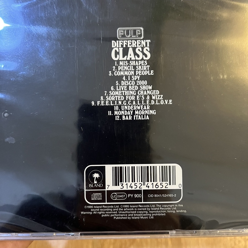 CD ซีดีเพลง Pulp – Different Class แผ่นแท้ ใหม่ ซีล