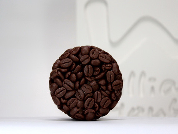 แม่พิมพ์ วงกลม รูปเมล็ดกาแฟ 1หลุม(95 g)