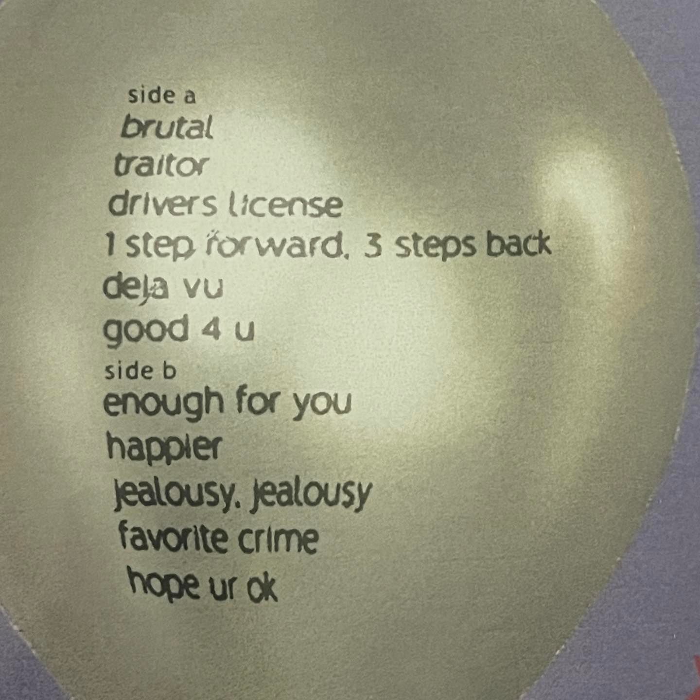 แผ่นเสียง olivia sour *Limited Edition Light Blue Transparent แผ่นเสียงมือหนึ่ง ซีล