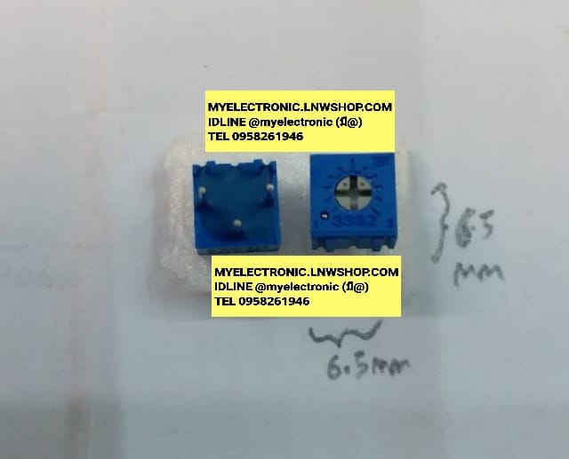 1K 3362P-1-102LF 1K Trimpot 1 Turns, 1K,±10%, 0.5 w VR3362P VRทริมพอร์ตเกือกม้าสีฟ้าทรงนอน3ขา