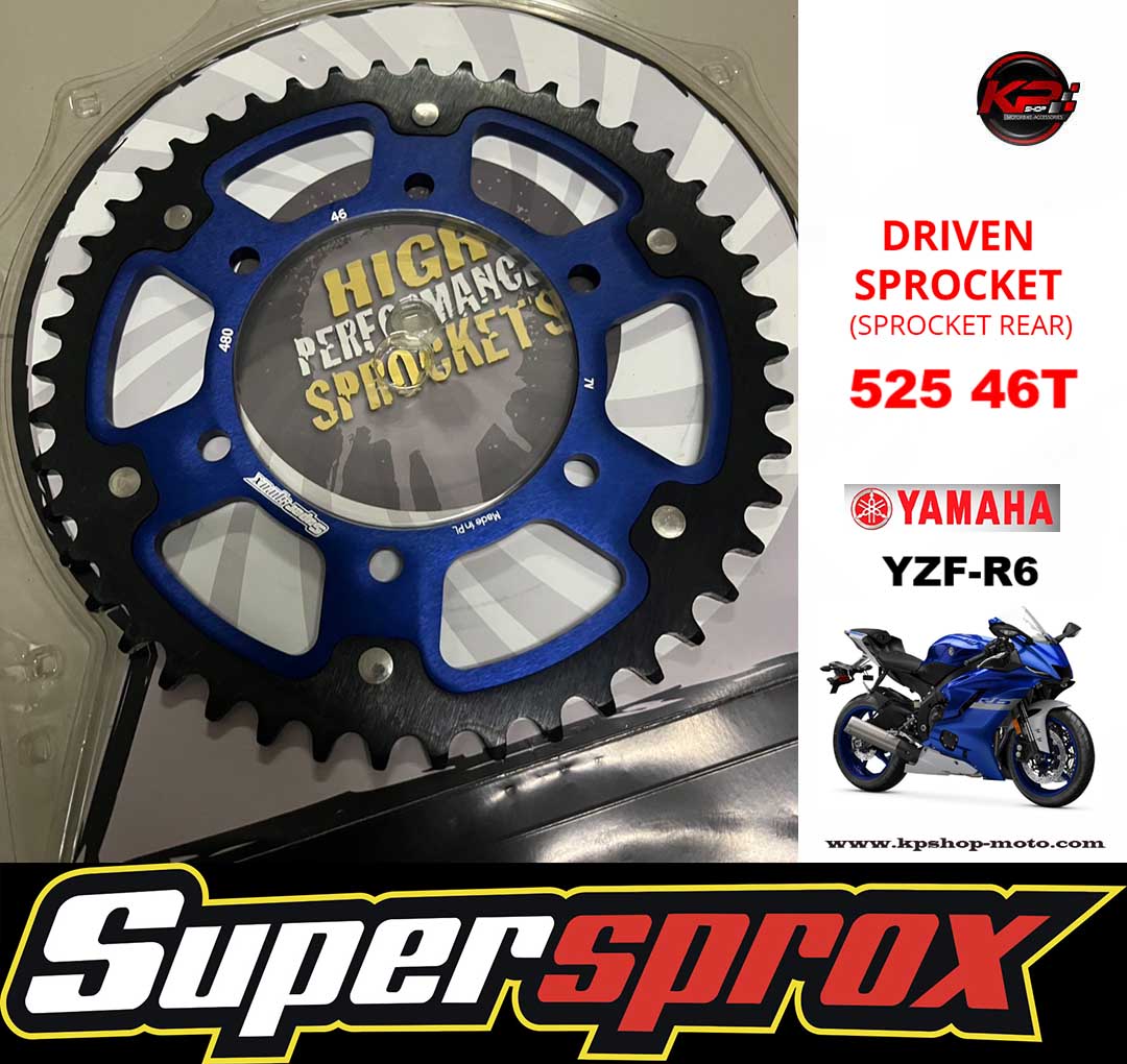 สเตอร์หลัง SUPERSPROX (SPROCKET REAR) FOR YAMAHA YZF R6 (525*46T)