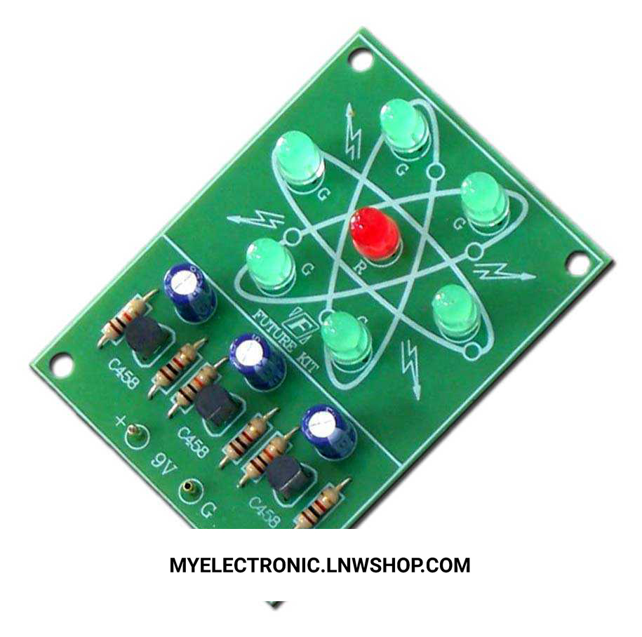 ขาย วงจร FK150 วงจรไฟวิ่งรูปอะตอม LED 7 ดวง(ยังไม่ประกอบลง PCB) ชุดคิท ชุดคิท ยังไม่ลงปริ้น ยังไม่ประกอบ ชุดยังไม่ลงปริ้น FKชุดคิทยังไม่ลงปริ้น ยี่ห้อ ฟิวเจอร์คิท BRAND FUTUREKIT ของแท้ โครงงาน อิเล็กทรอนิกส์ เพื่อการศึกษา เรียนรู้ ทำ โปรเจ็ค PROJECT นักเ