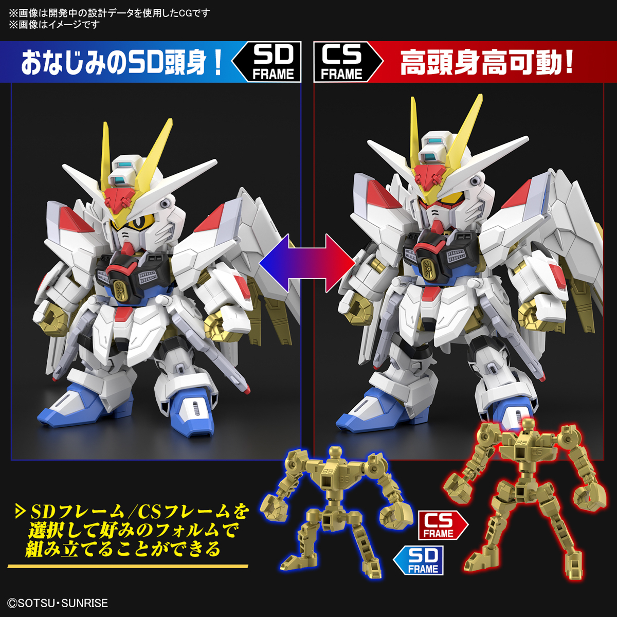 1067173 BANDAI SPIRITS SD GUNDAM CROSS SILHOUETTE MIGHTY STRIKE FREEDOM GUNDAM