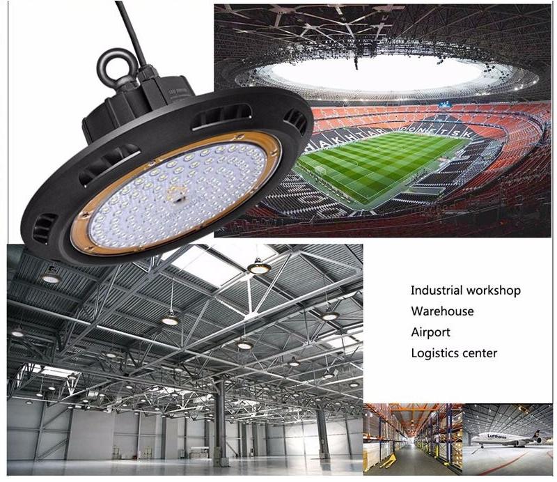 โคมไฟ UFO LED High Bayโคมไฮเบย์แอลอีดี 50W 100W 150W 200W เเสงขาว โคมไฟออกแบบมาสำหรับใช้ให้เเสงสว่างติดตั้งเพดานสูงในโรงงาน,โกดัง,โชว์รูม ซุปเปอร์มาร์เกต, ศูนย์จัดแสดงสินค้า, สนามกีฬา