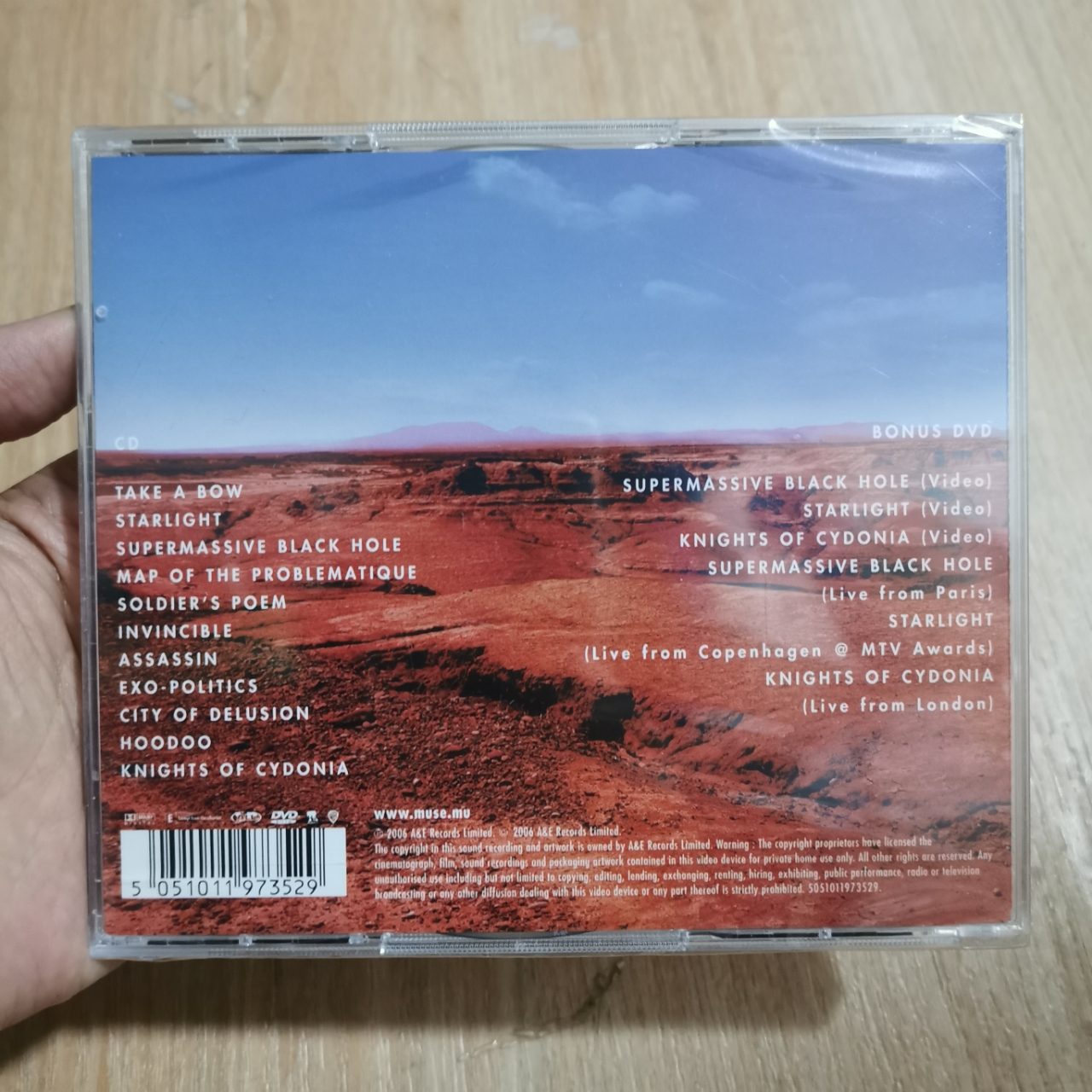 CD ซีดีเพลง แผ่นเพลง Muse – Black Holes & Revelations แผ่นแท้ ใหม่ ซีล