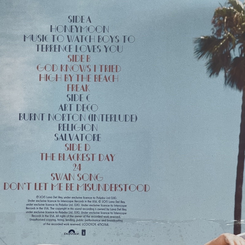 แผ่นเสียง Lana Del Rey - Honeymoon ,2 x Vinyl, LP, Album, Repress แผ่นเสียง มือหนึ่ง ซีล