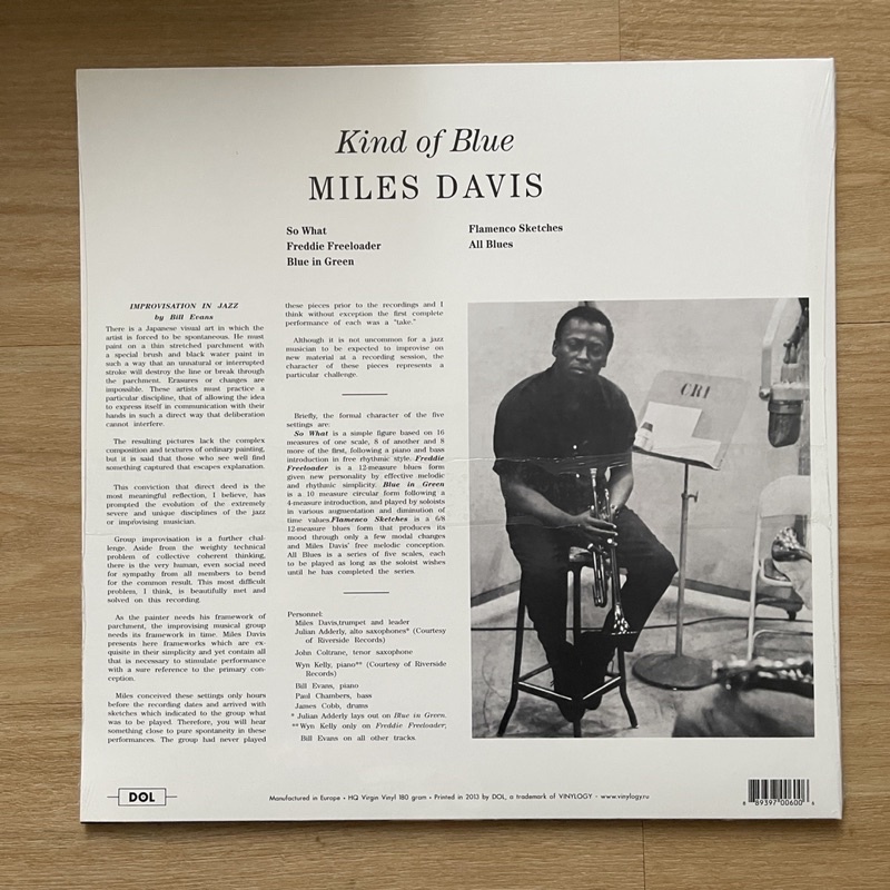 แผ่นเสียง Miles Davis – Kind Of Blue ** Blue vinyl , 180g , LP, Album, , Remastered, แผ่นเสียงใหม่ ซีล