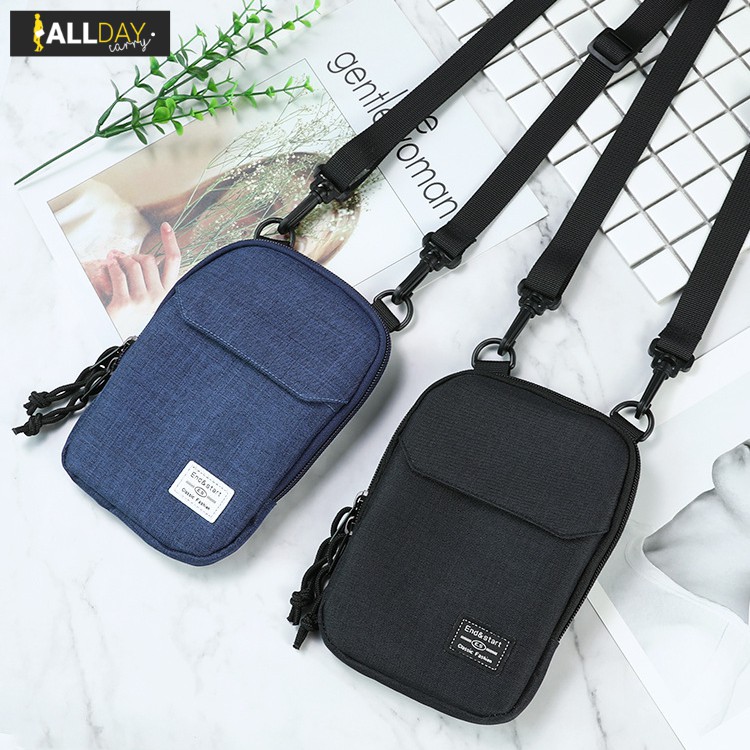 มาใหม่! NY24 กระเป๋าสะพายข้าง สีดำ สวยเท่ ผ้า Nylon กันน้ำ ผู้ชาย ผู้หญิง