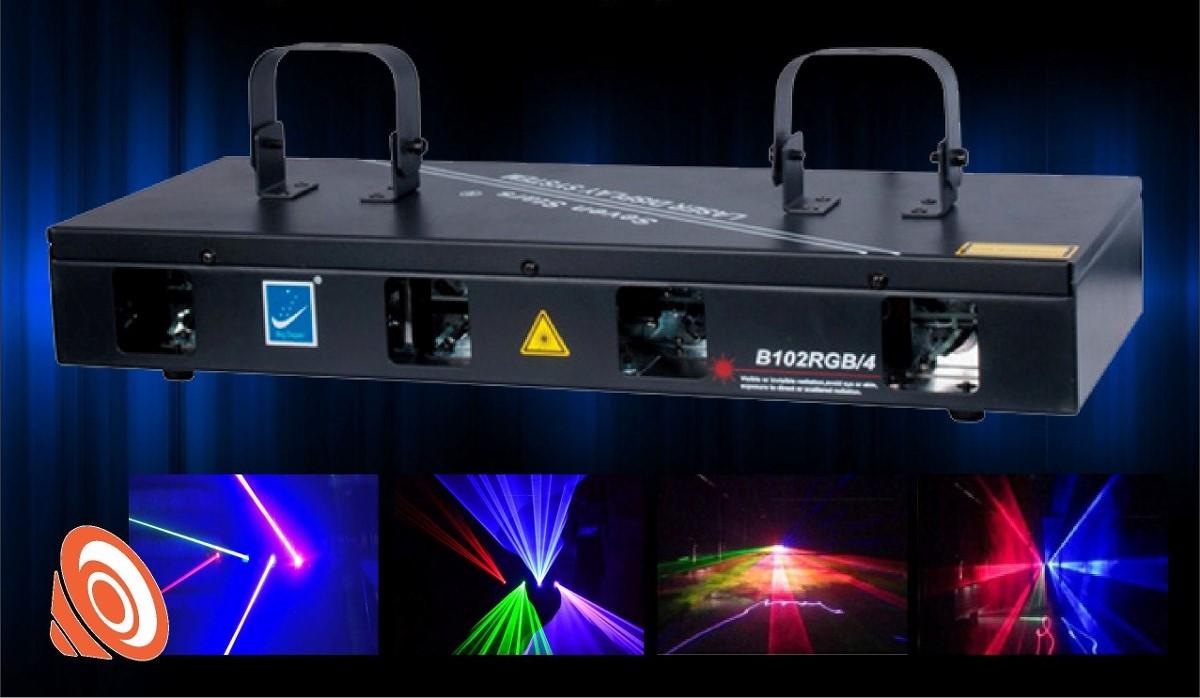 ส่งฟรี งานคุณภาพเยี่ยม ! Laser Show System 7color 4head ไฟเลเซอร์ 7 สี 4 หัว B102RGB/4 ไฟเธคเลเซอร์ ใช้สำหรับไฟจัดงานปาร์ตี้สวยงาม ไฟเวที ไฟในผับ ไฟดิสโก้เธค ไฟประดับตกแต่ง ไฟดิสเพลย์ เพิ่มบรรยากาศสถานที่ จำนวน 1 ชิ้น