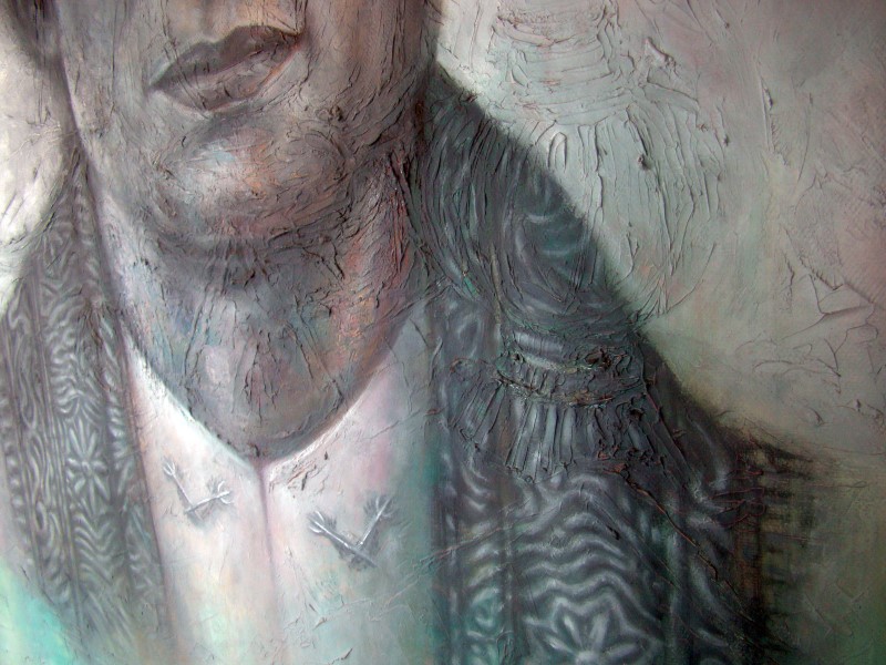 ในหลวง รัชกาลที่ 9 ภาพวาดสีน้ำมัน บนเฟรมผ้าใบ แบบผิวไม่เรียบ เทคนิคสร้าง Textured ขนาด 60 x 80 cm. โปรดอ่านรายละเอียด