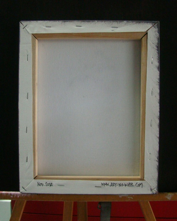 Bulldog Puppy ภาพวาดสีน้ำมัน งานเพ้นท์บนเฟรมผ้าใบ canvas ขนาด 24x30 cm.