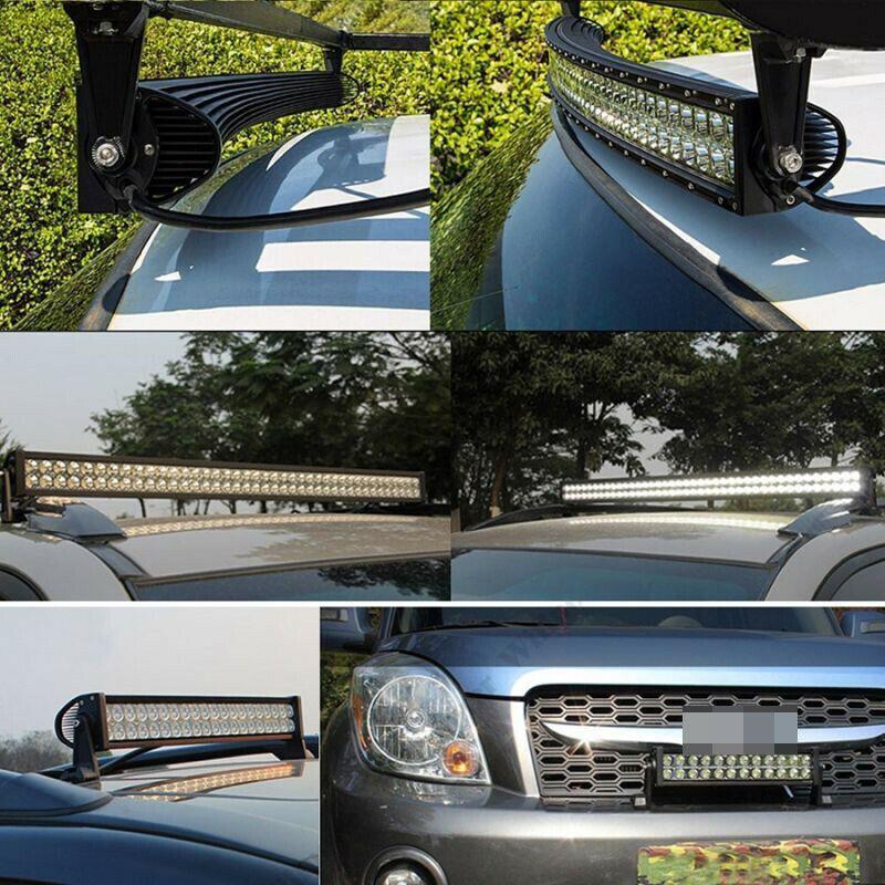Curved 3D LED Light Bar Spot Flood Combo Beam 240 watt 42 Inch. For Jeep SUV ATV Truck Work Driving Light ไฟรถยนต์บาร์ยาว ไฟหน้ารถ บาร์รถยนต์ 240 วัตต์ ทรงโค้ง เน้นเเสงพุ่งเเละกระจายในโคมเดียว รุ่น SuperBright คุณภาพสูง มีประกันสินค้า เเสงขาว จำนวน 1 โคม