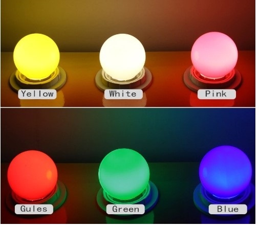 หลอดปิงปอง LED รุ่น 3W ชนิดแสงwhite,warm white,red,green,blue