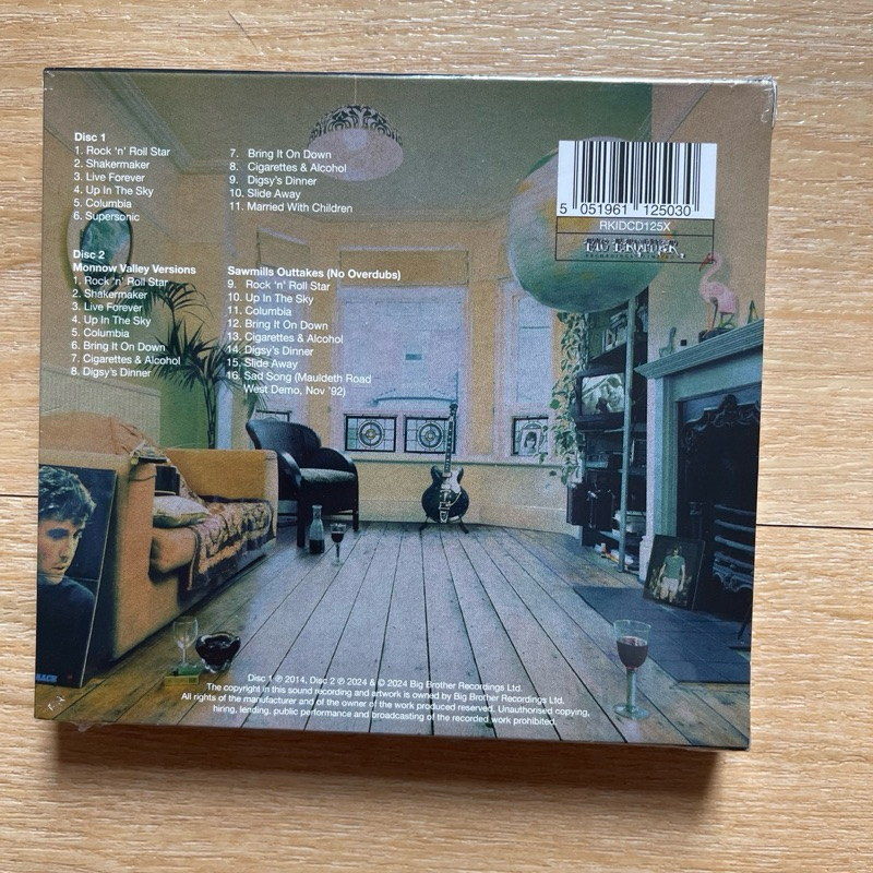 CD ซีดีเพลง Oasis - Definitely Maybe, Limited Edition Deluxe , 30th Anniversary, 2CD มือหนึ่ง ซีล