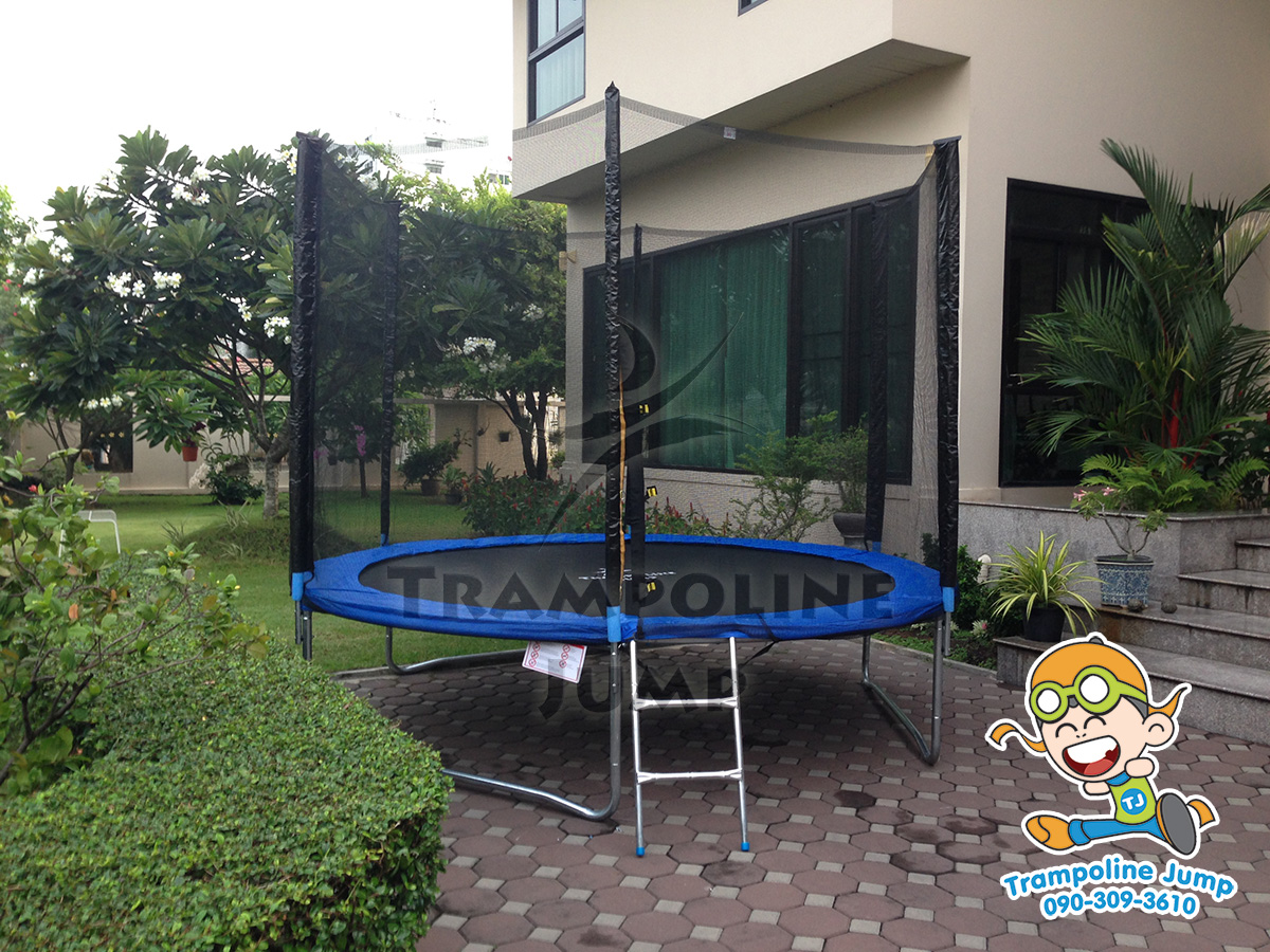 แทรมโพลีน 10 ฟุต สปริงบอร์ดออกกำลังกาย เพิ่มความสูง สำหรับ เด็ก 4 คน