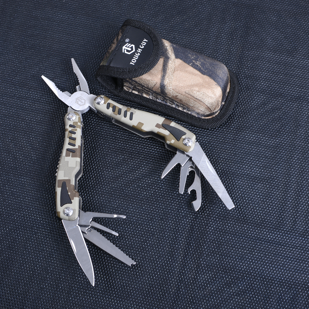 252-Touch Guy คีมอเนกประสงค์ อุปกรณ์เดินป่า เครื่องมือสารพัดช่าง Multi-function plier compact sport tool ชิ้น 450 กรัม ดำ 6 นิ้ว