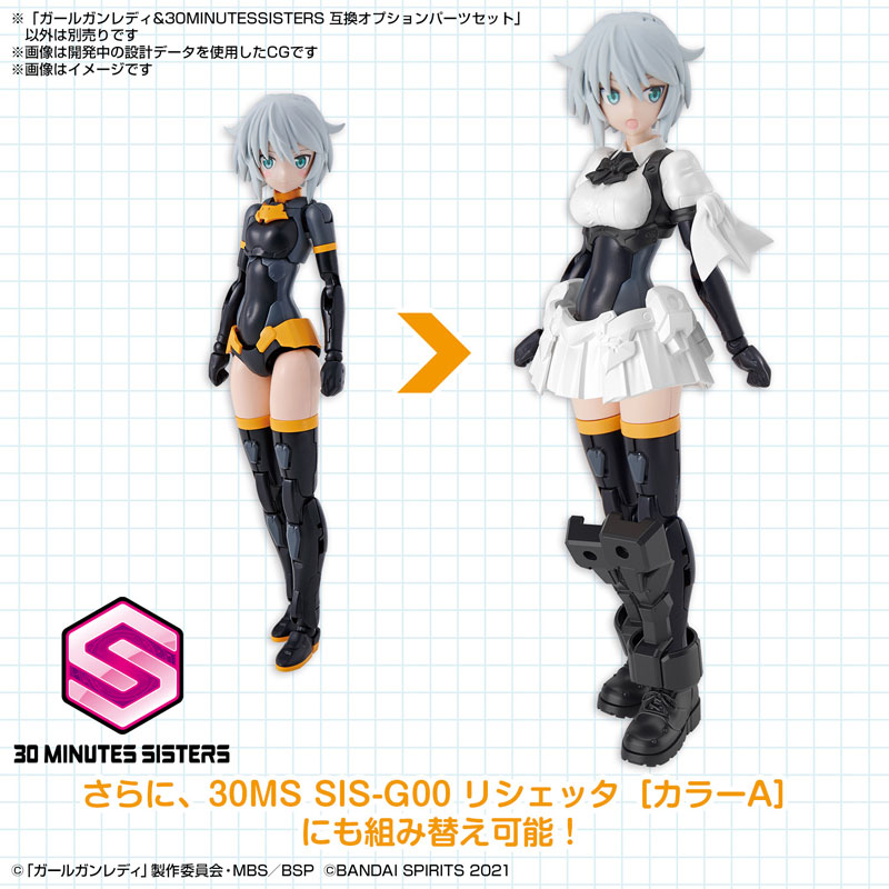 1061997 BANDAI SPIRITS GIRL GUN LADY&30 MINUTES SISTERS COMPATIBLE OPTION PARTS SET