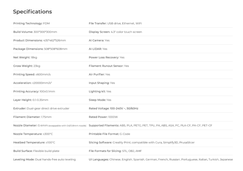 เครื่องพิมพ์ 3 มิติ (3D Printer) Creality K1 max by In2real3d