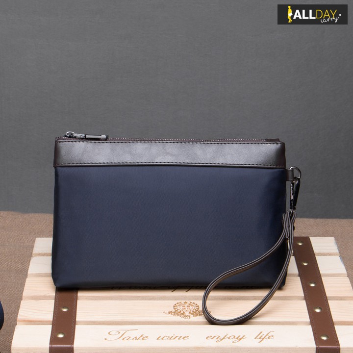 มาใหม่! NY43 กระเป๋าคลัช คลัทช์ กระเป๋าถือ สีกรมท่า สวยเท่ ผ้า Nylon กันน้ำ ผู้ชาย ผู้หญิง
