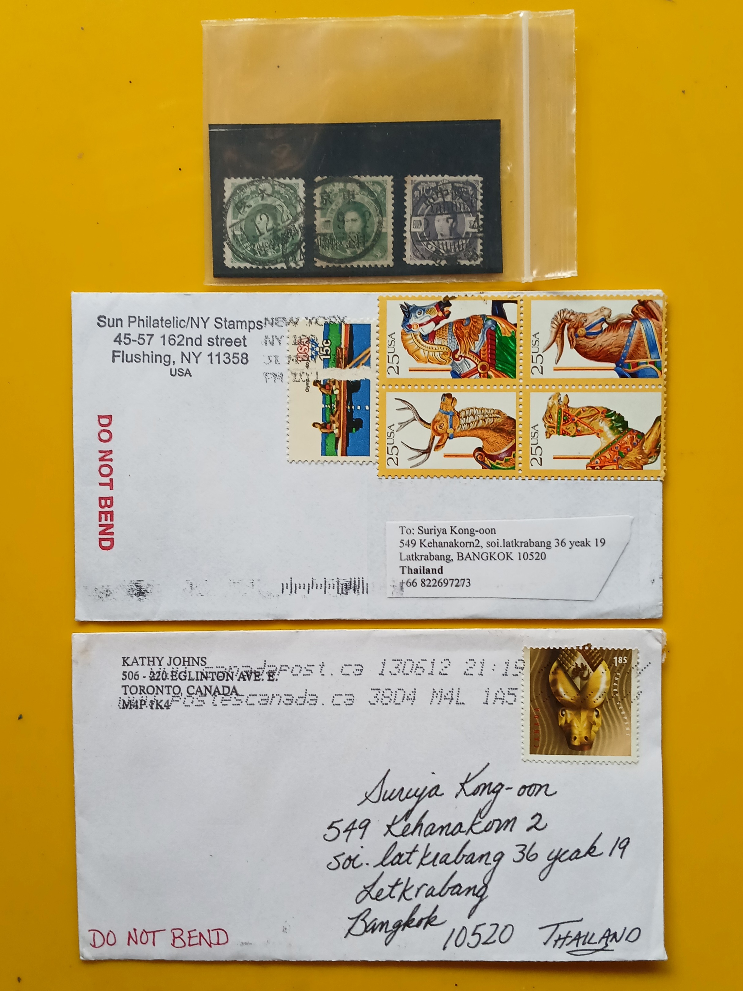 s3460-JAPAN 1908 Empress JINGU , UnWatermark. แสตมป์ญี่ปุ่น จักรพรรดินี จิงกู พ.ศ.2451 ไม่มีลายน้ำ ...ชุด 2 ดวง +ตกเศษหนึ่งดวง ใช้แล้ว เก่าดีปีลึก ...แถมฟรี!! 2 ซองจดหมาย ติดแสตมป์ต่างประเทศส่งมาไทย