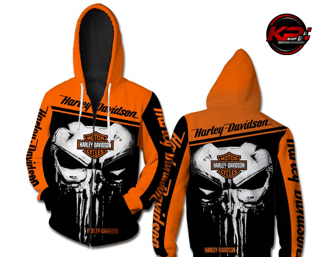 เสื้อฮู้ด เสื้อแจ๊คเก็ต HARLEY DAVIDSON แบบมีซิปหน้า