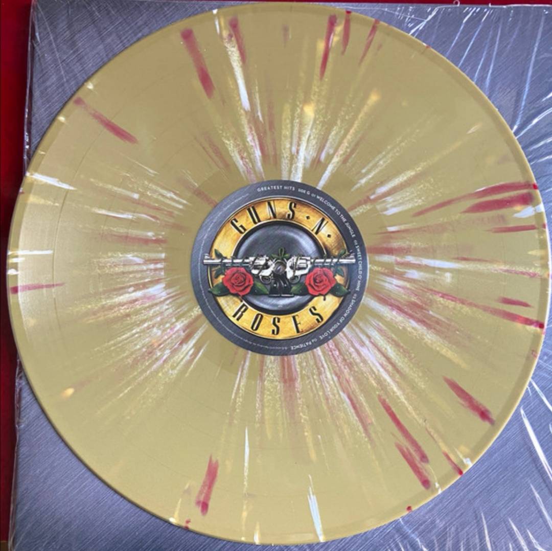แผ่นเสียง Guns N' Roses Greatest hits 2 lp splatters colour vinyl แผ่นเสียงมือหนึ่ง ซีล