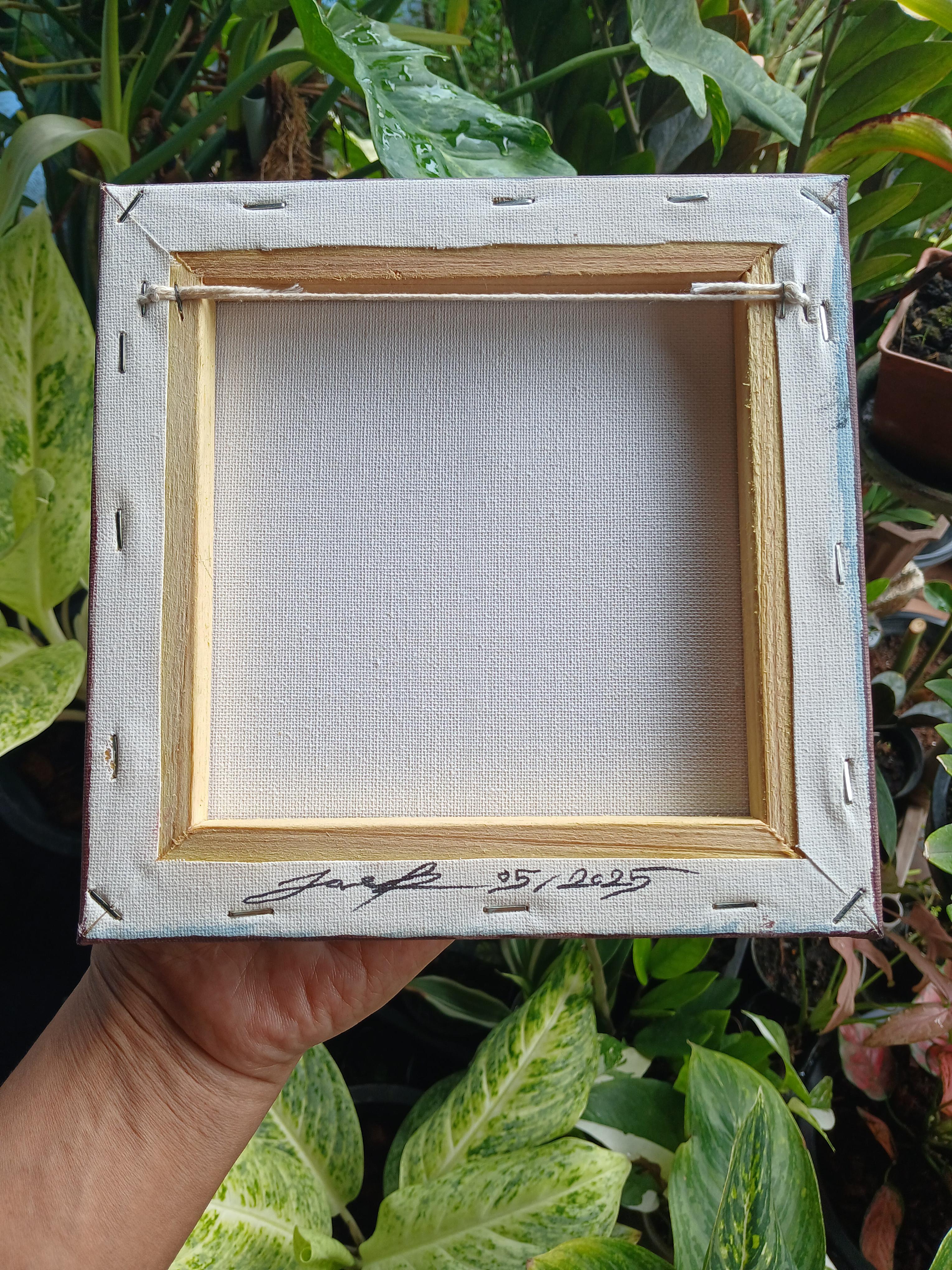 Portrait.11 ภาพวาดสีอะครีลิค บนเฟรมผ้าใบ ขนาดเล็ก 20 cm. x 20 cm. Small art