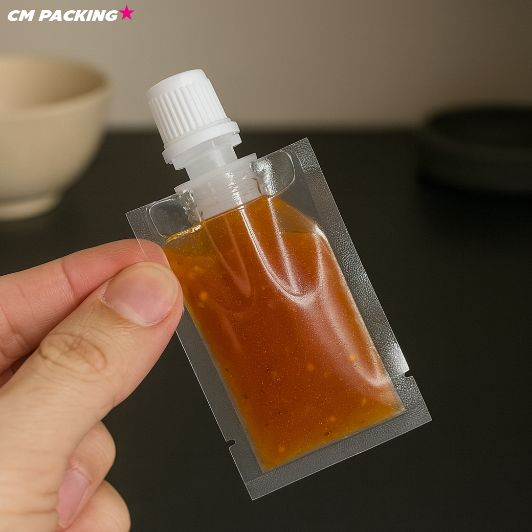 ถุงใสฝาเกลียว รุ่นหน้ากว้าง 5 ซม. ขนาดบรรจุ 5-40 mL (แพค 100ใบ) ขนาดจุก 0.82/1.3 ซม.