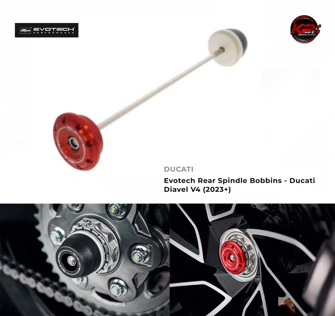 กันล้มหลัง Evotech Rear Spindle Bobbins - Ducati Diavel V4 (2023+)