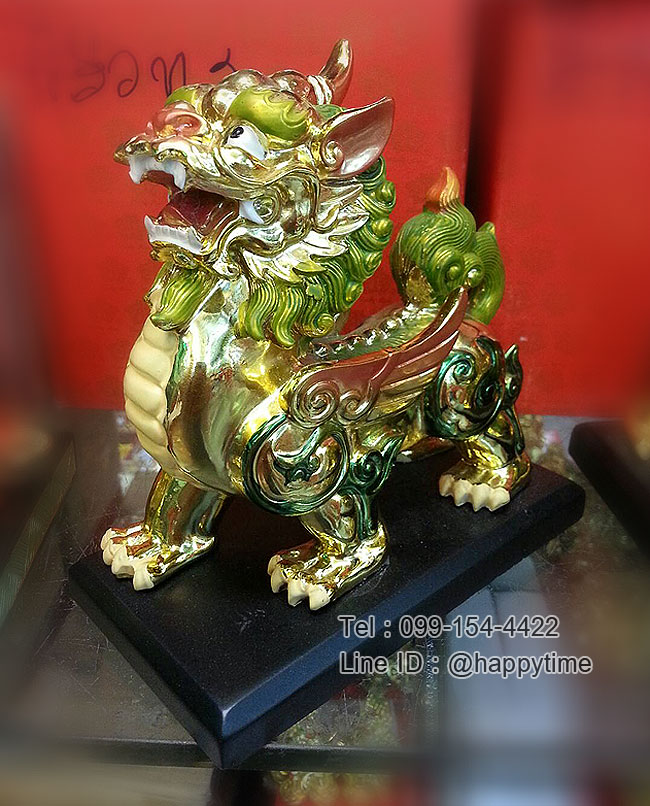 ปี่เซี๊ยะคู่ สีทองคำ ไซส์ 7 นิ้ว
