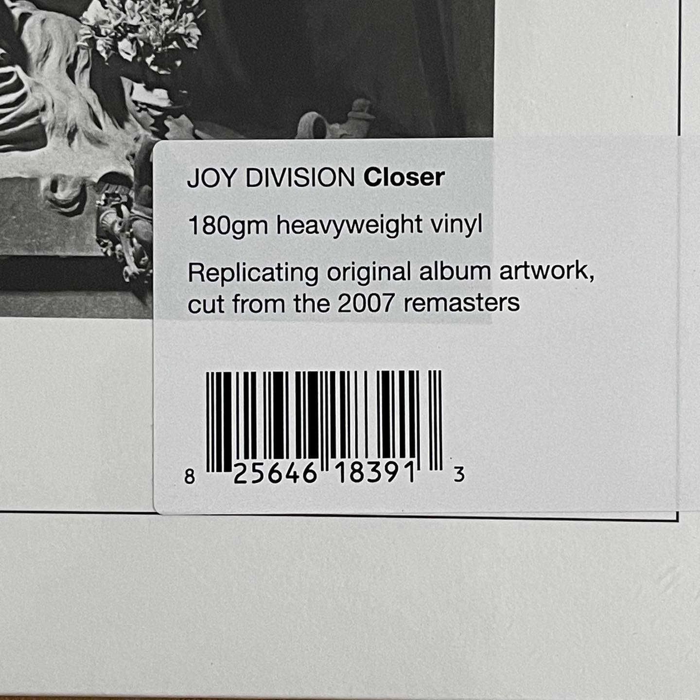 แผ่นเสียง Joy Division – Closer, Vinyl, LP, Album, Remastered, 180 gram มือหนึ่ง ซีล