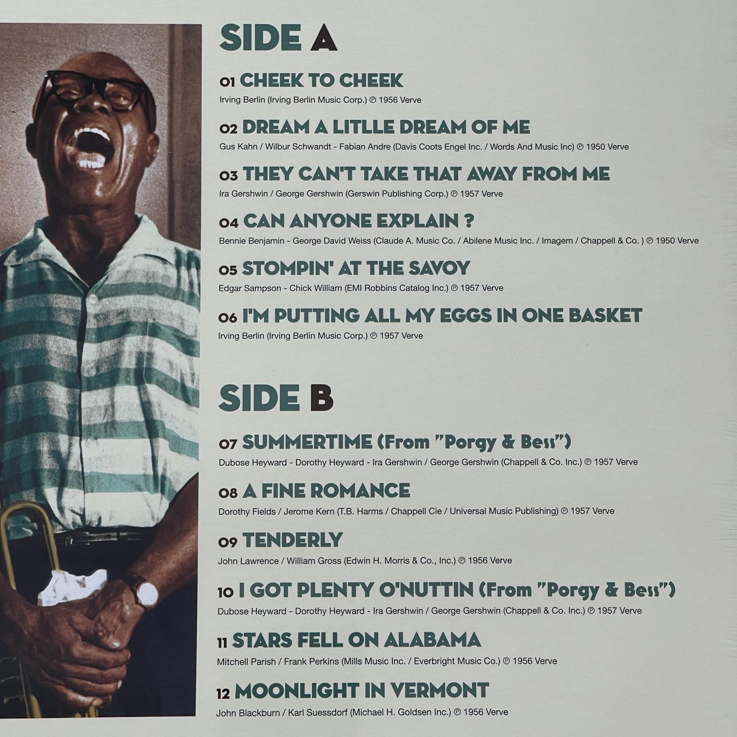 แผ่นเสียง ELLA FITZGERALD & LOUIS ARMSTRONG CHEEK TO CHEEK แผ่นมือหนึ่ง ซีล