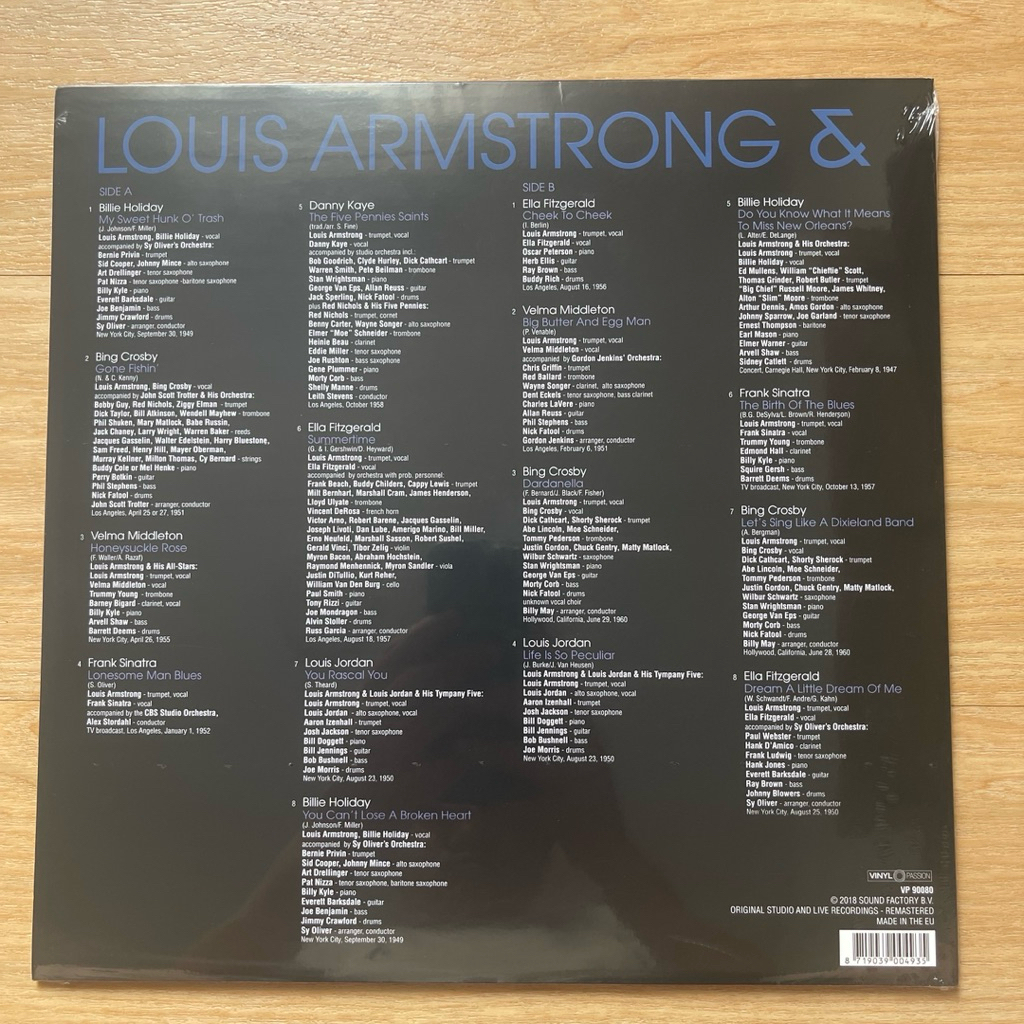 แผ่นเสียง Louis Armstrong Vocal Duets , LP, Compilation, Limited Edition, Blue, EU มือหนึ่ง ซีล