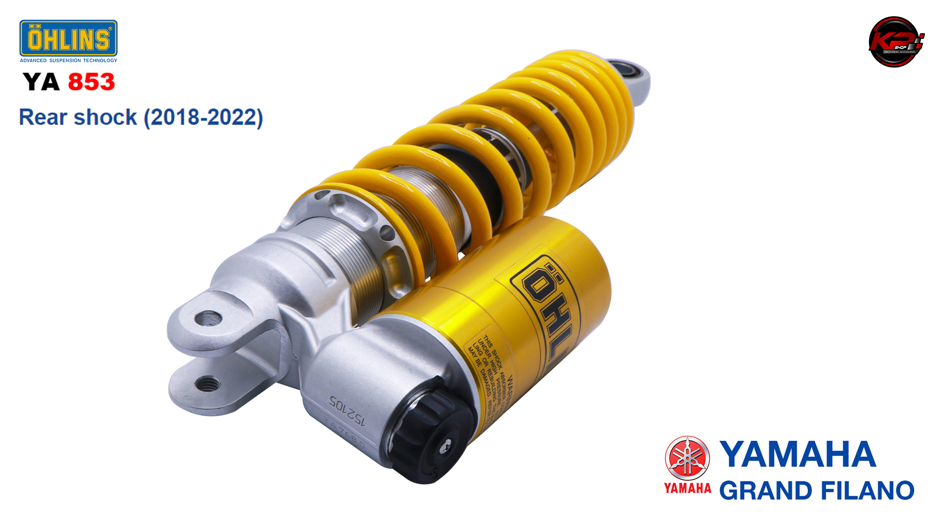 โช๊คหลัง OHLINS YA 853 FOR YAMAHA Grand Filano Hybrid 18