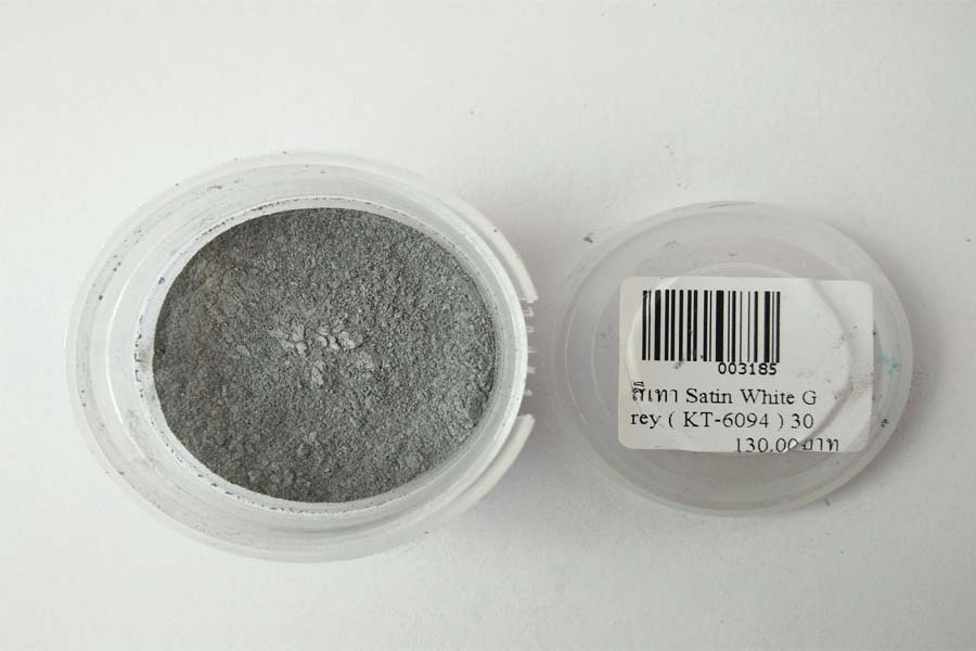 ผงไมก้าสีเทา Satin White Grey ( KT-6094 ) ขนาด 30 กรัม
