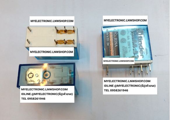 ขาย รีเลย์คอยล์24V8ขา รุ่น 44.52 s RELAY ยี่ห้อ FINDER รีเลย์24V DC 8ขา TYPE 44.52S ราคา ตัวละ . . . . . หน่วย บาท