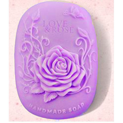 แม่พิมพ์สบู่ซิลิโคน รูปดอกกุหลาบ love rose 1 ช่อง 80 g -000561