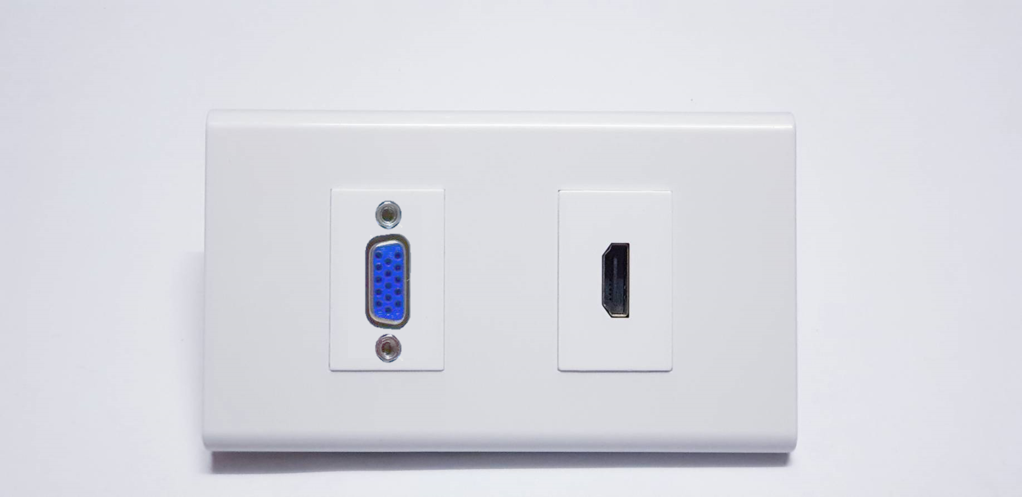 Wall plate HDMI90 ํ+ VGAแบบขัน (แบบ2ช่อง)