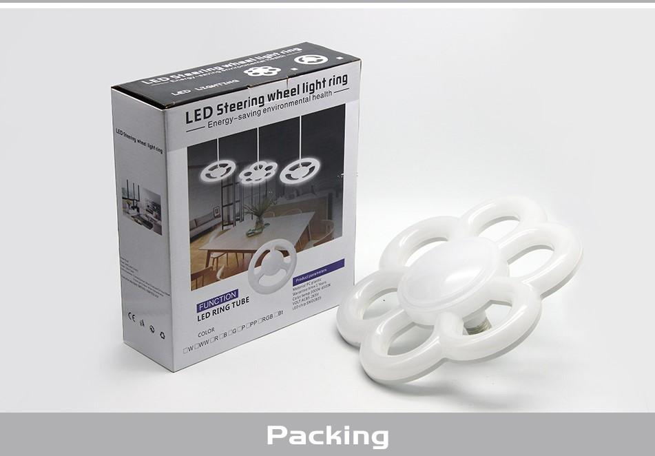 [NEW สวยมาก] LED Ceiling Light 24W E27 โคมไฟตกเเต่งเพดาน เเสงขาว/วอร์มไวท์ /Colrful RGB โคมไฟ led รูปทรงสวยงาม เเปลกใหม่ ไอเดียสำหรับตกเเต่งบ้าน ร้านอาหาร ห้องนั่งเล่น [ LED Steering Wheel Light Ring Bulb Lamp Downlight Ceiling Lights New ]