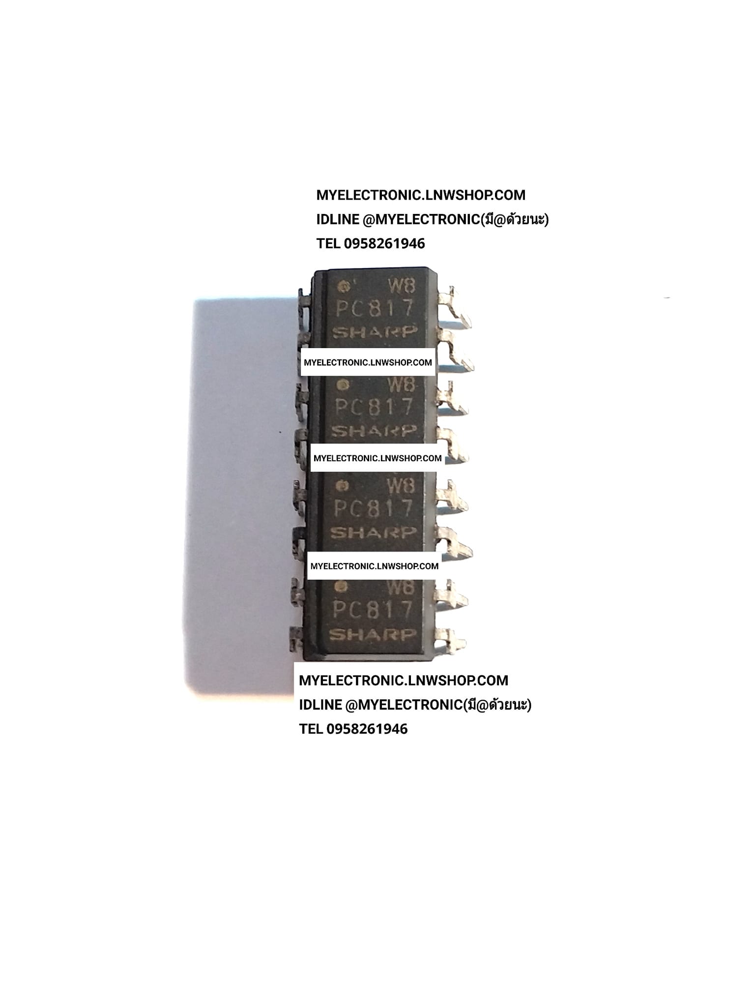 ขาย PC817-4 ตัวถัง DIP16ขา ยี่ห้อSHARP ไอซี IC ราคา ตัวละ . . . . หน่วย บาท