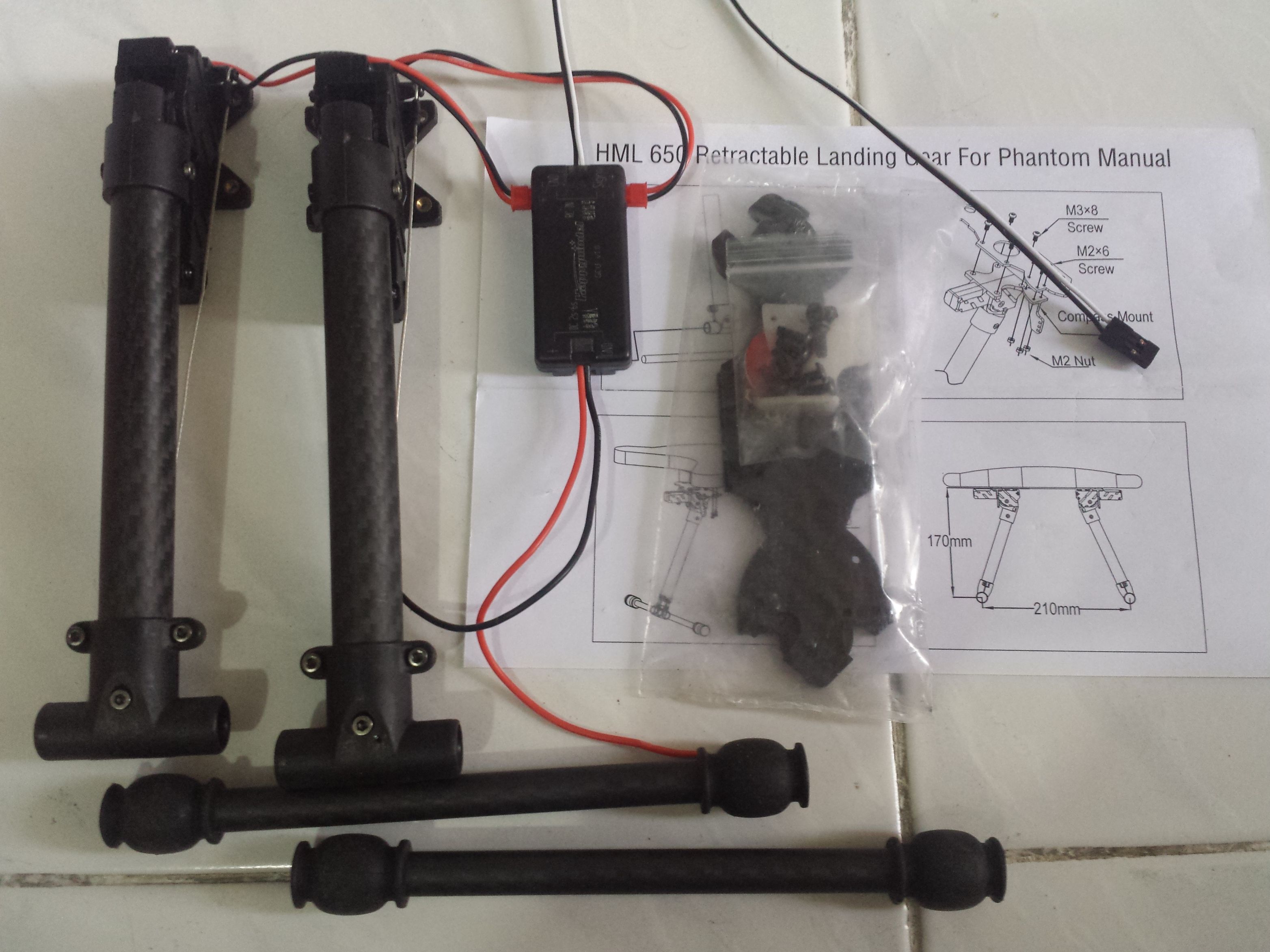 ขาพับไฟฟ้าสำหรับ Multi Size 450-550 (Retractable Landing Skid)
