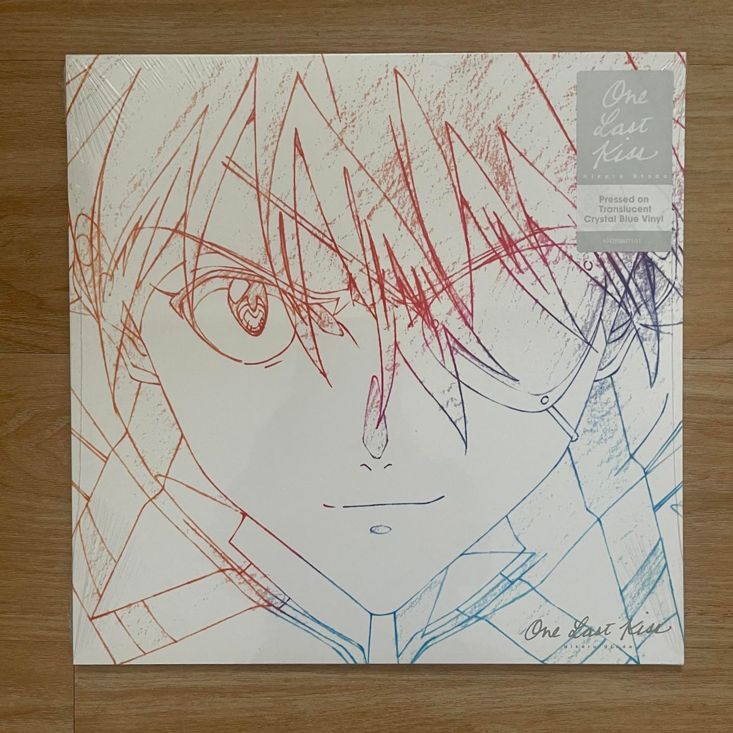 แผ่นเสียง Utada Hikaru - One Last Kiss (EVANGELION) (**translucent crystal blue vinyl ) อัลบั้มนี้ เป็นเพลงประกอบอนิเมะ Neon Genesis EVANGELION 3.0+1.0
