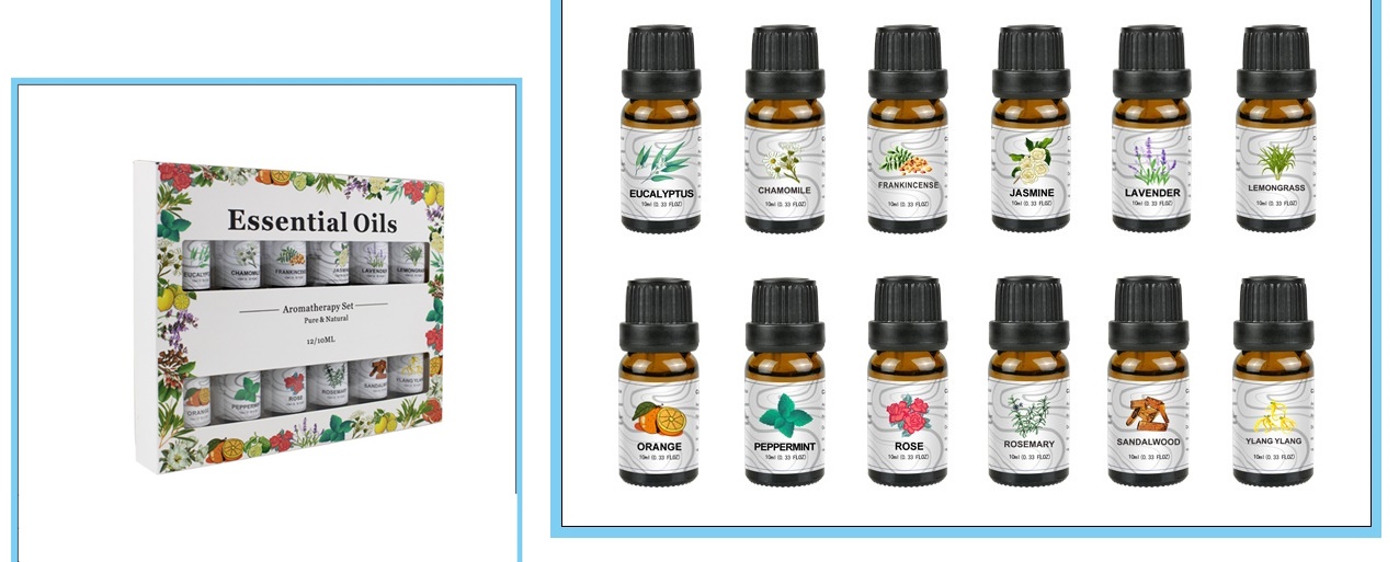 ชุดเซตน้ำมันหอมระเหย แท้100 % ขนาด 10 ML. Essential Oils