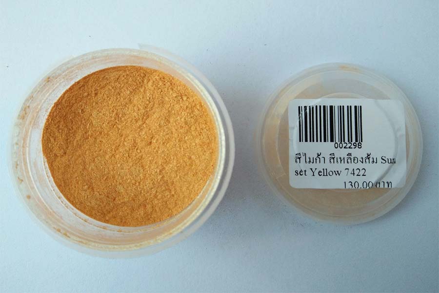 สีไมก้า สีเหลืองส้ม Sunset Yellow 7422 ขนาด 30 กรัม