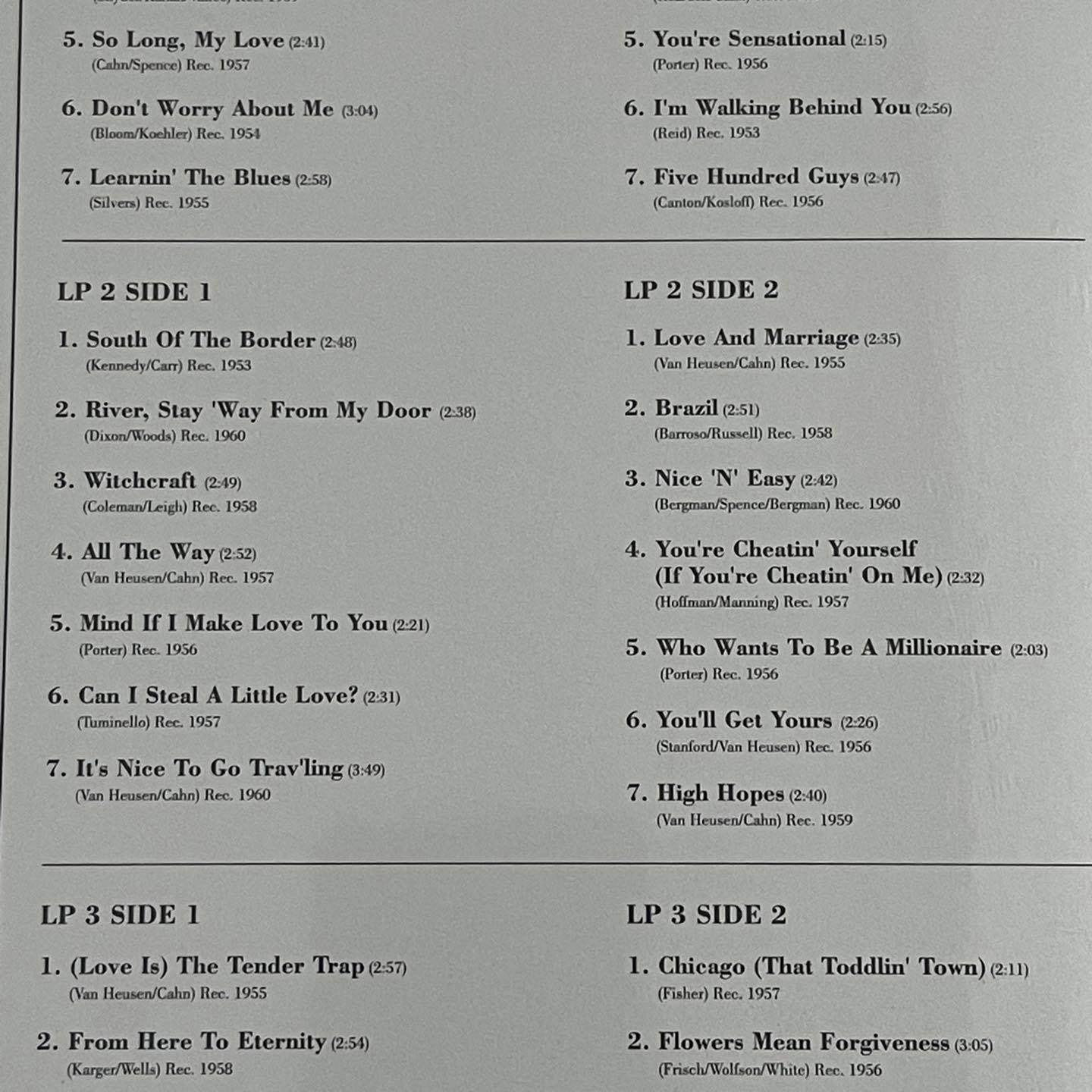 แผ่นเสียง Frank Sinatra: The Singles Collection (The Best of the Capitol Singles) 3 LP ,white vinyl แผ่นซีล