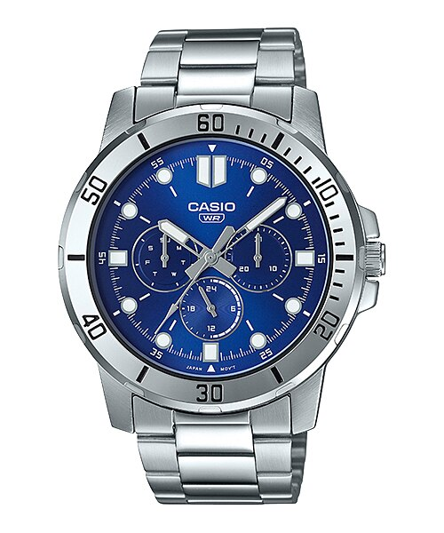 Casio หลายเข็มนาฬิกา - สุภาพบุรุษ รุ่น MTP-VD300D-2E