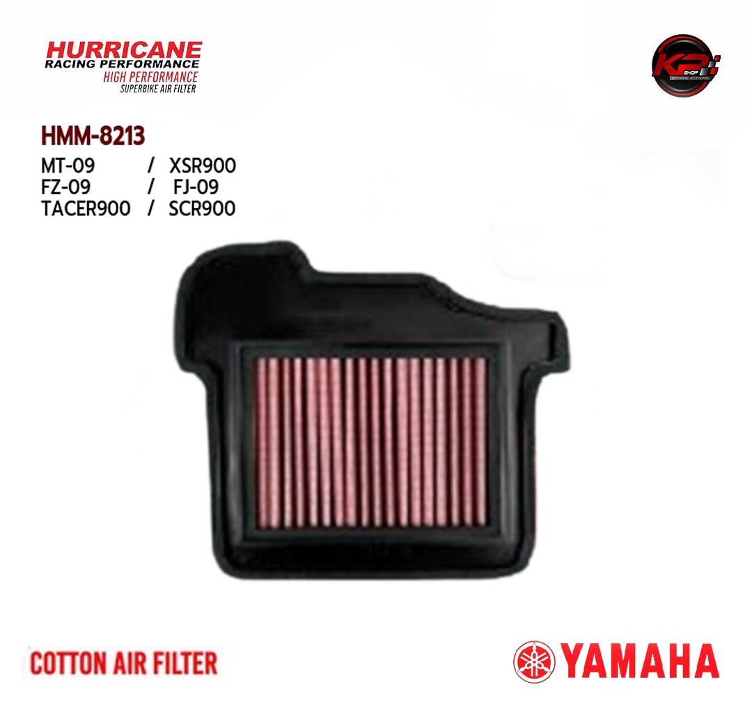 กรองอากาศ HURRICANE FOR YAMAHA MT 09 / FZ 09 / TACER 900 (CONTTON) HM8213