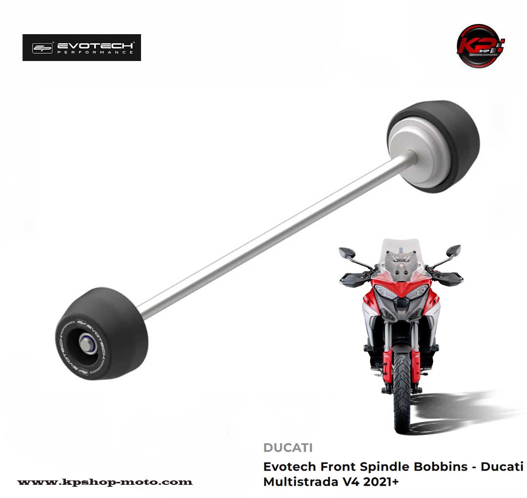 กันล้มหน้า Evotech Front Spindle Bobbins - Ducati Multistrada V4 / V4S (2021+)